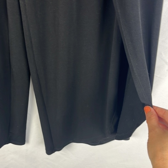 1. State Beachy Split Front Hem Drawstring Pull On Black Pants Womens Size S - Picture 5 of 13